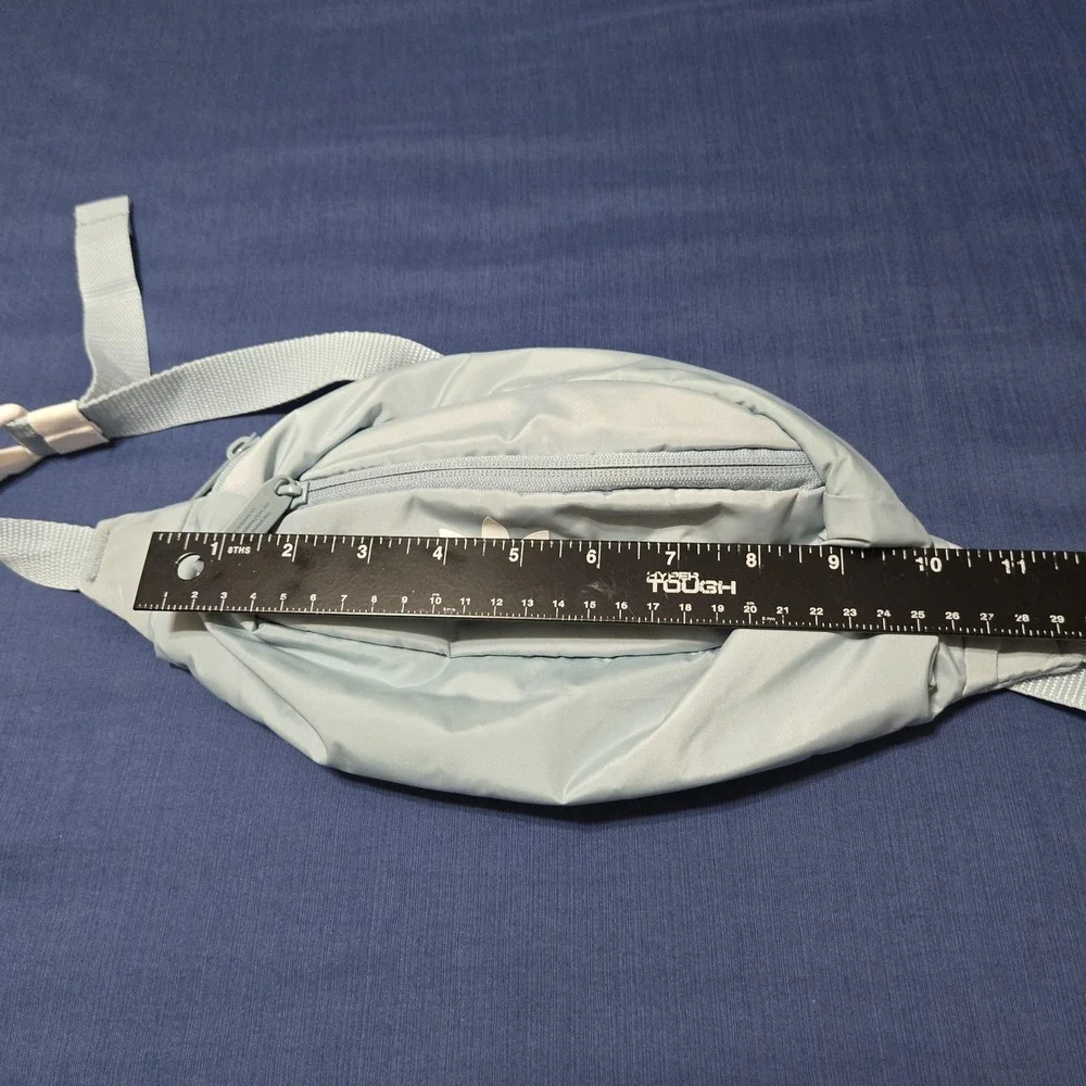 Adidas Belt Bag Mens Small Blue Recycled Polyester Zip Fanny Pack Sports Travel‎